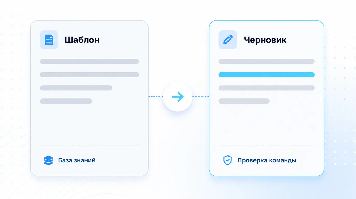 Генерация черновика документа по шаблону и данным базы знаний
